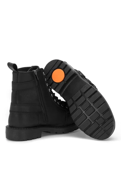Albishoes Kauçuk Soğuk Geçirmez Fermuarlı Motorcu Kışlık Erkek Postal Bot - 3