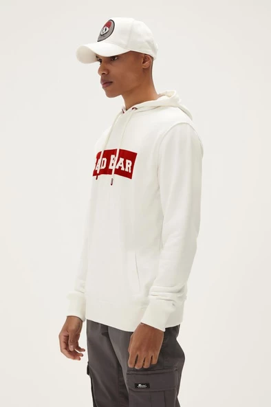 Bad Bear Flog Hoodie Off White Erkek Kapişonlu Beyaz Sweatshırt 22.02.12.015 - 3