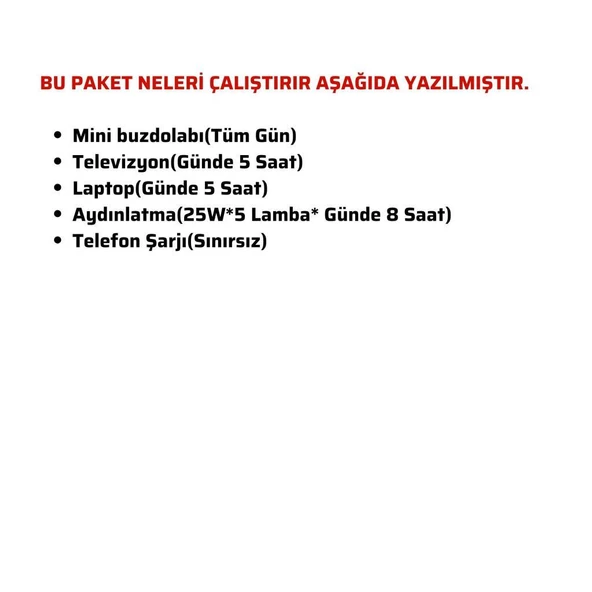 Teknovasyon Arge Güneş Enerjisi Solar Paketi 1kva İnverter 210 watt Güneş Paneli 100 Amper Jel Akü - 4