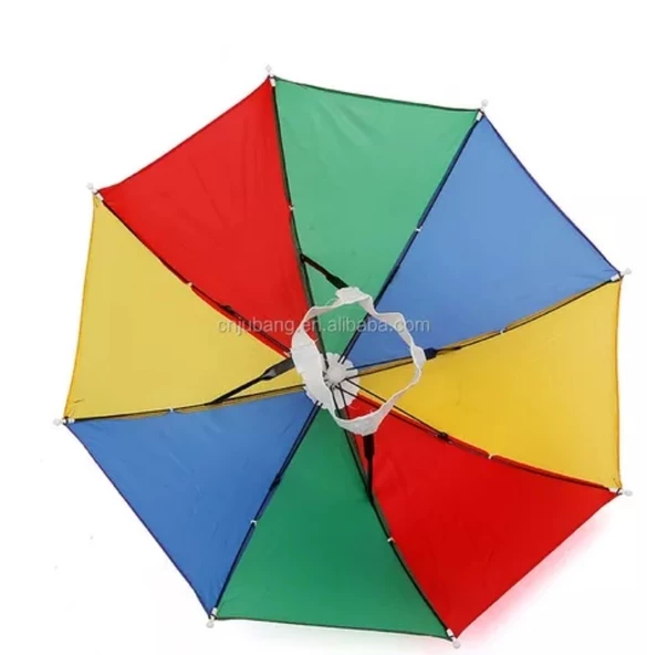 Gökkuşağı Kafa Şemsiyesi Güneş Şemsiyesi Gökkuşağı Standart - 6