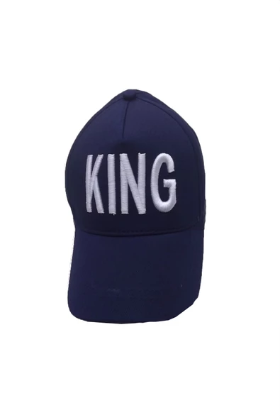 King Lacivert Şapka Beyaz Nakışlı  LACİVERT Tek Ebat