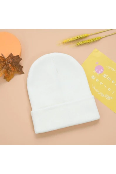 Beyaz Bere Unisex  Beyaz Tek Ebat ürün görseli 1