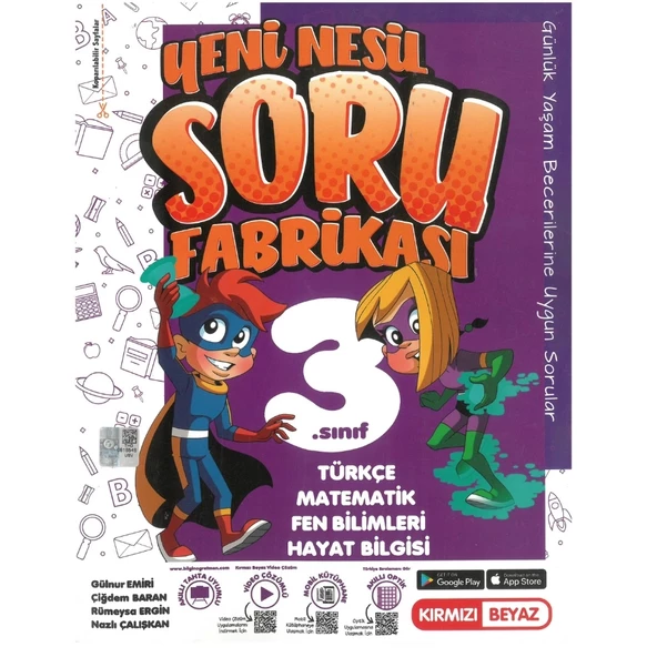 Kırmızı Beyaz 3.Sınıf Yeni Nesil Efsane Soru Fabrikası