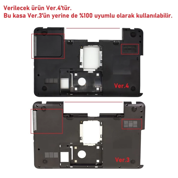 Toshiba Satellite L850-1KN Alt Kasa Siyah V4-V3