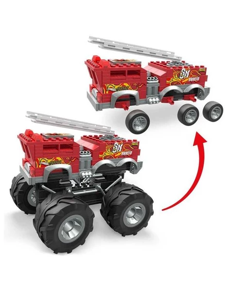 Hot Wheels Mega 5 Alarm Monster Truck İtfaiye Aracı HHD19 - 3