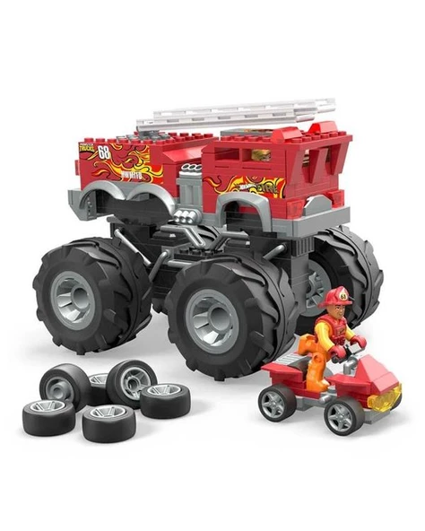 Hot Wheels Mega 5 Alarm Monster Truck İtfaiye Aracı HHD19 - 2