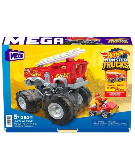 Hot Wheels Mega 5 Alarm Monster Truck İtfaiye Aracı HHD19