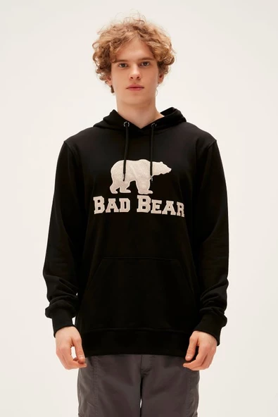 Bad Bear Erkek Siyah Hoodie Brand Hoodıe Kapişonlu Sweatshırt 22.02.12.001 ürün görseli 1