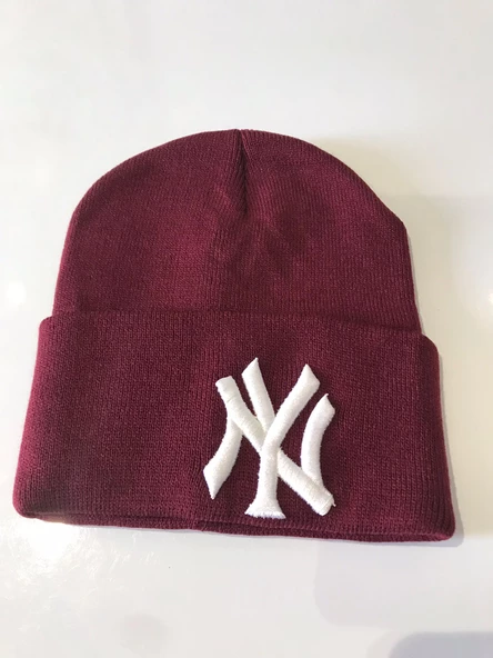 Ny  New York Yankees Nakışlı Bere  Bordo Tek Beden - 3
