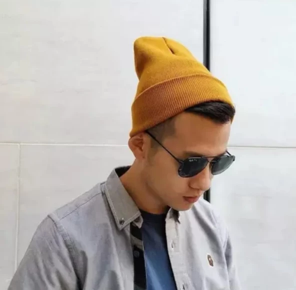 Neon Turuncu Basic Bere Unisex Turuncu Bere Hardal Sarısı Standart - 5