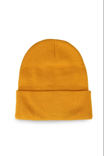 Neon Turuncu Basic Bere Unisex Turuncu Bere Hardal Sarısı Standart