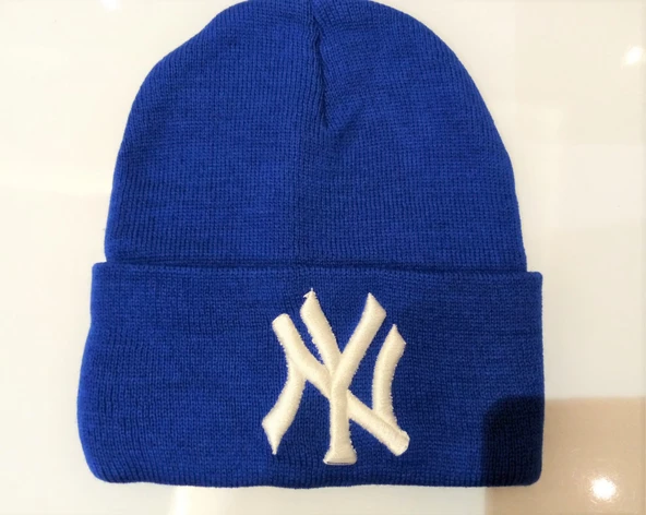 Ny  New York Yankees Nakışlı Bere  SAKS MAVİSİ Tek Beden - 2