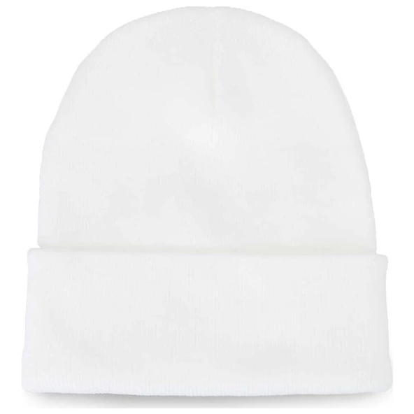 Neon Turuncu Basic Bere Unisex Turuncu Bere Beyaz Standart