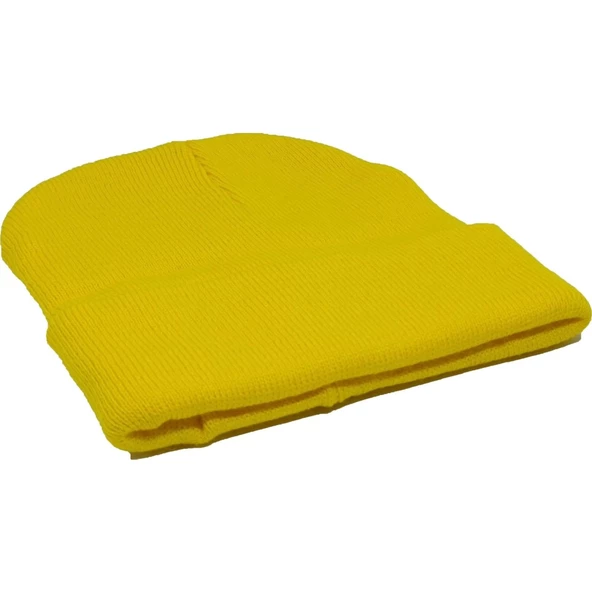 Neon Turuncu Basic Bere Unisex Turuncu Bere Sarı Standart - 3