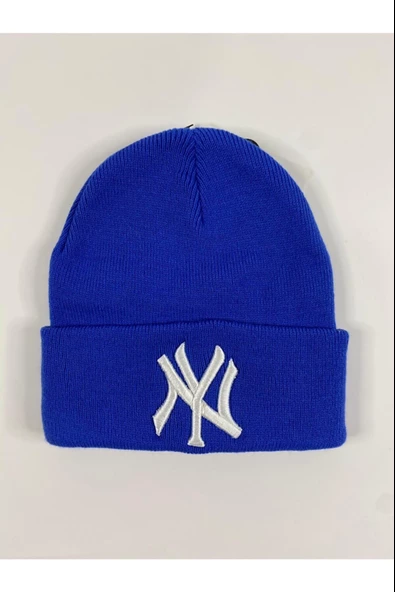 Ny  New York Yankees Nakışlı Bere  SAKS MAVİSİ Tek Beden