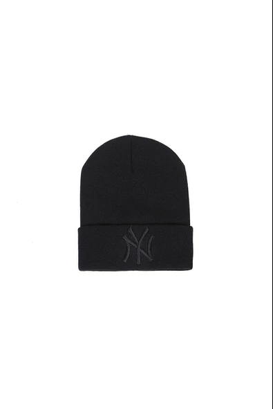 Ny  New York Yankees Nakışlı Bere  Siyaha Siyah Tek Beden - 4