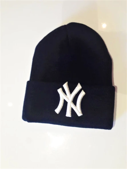 Ny  New York Yankees Nakışlı Bere  Lacivert - Beyaz Tek Beden