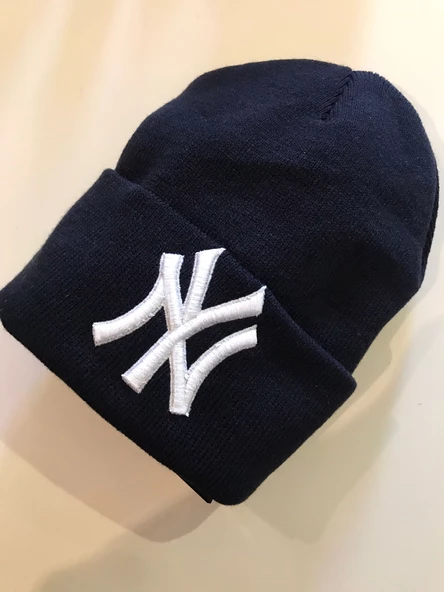Ny  New York Yankees Nakışlı Bere  Lacivert - Beyaz Tek Beden - 3