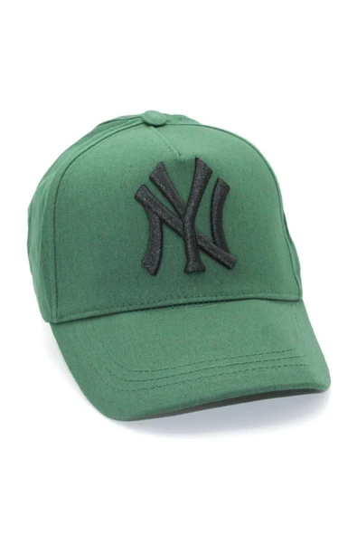 Lacivert New York Yankees Baskılı Şapka  Yeşil Siyah Tek Ebat