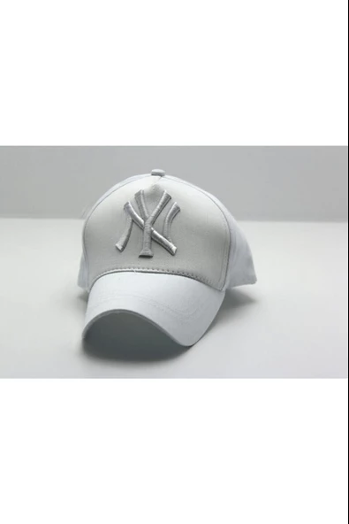 Lacivert New York Yankees Baskılı Şapka Beyaz Tek Ebat - 2