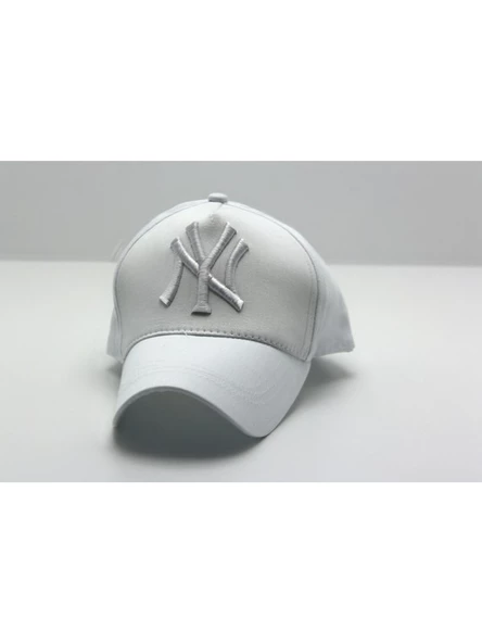 Lacivert New York Yankees Baskılı Şapka Beyaz Tek Ebat