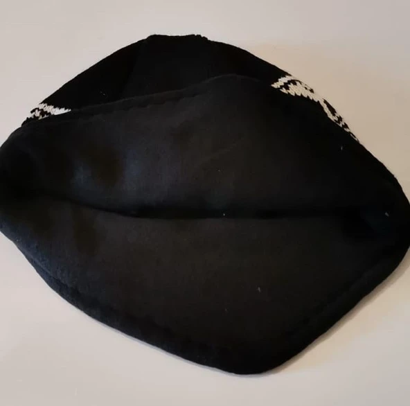 İçi Polarlı Kulaklı Bere Kışlık Bere   Gri - Resim 5