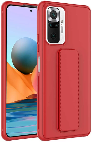 Xiaomi Redmi Note 10 Pro Kılıf Standlı Mat Pürüzsüz Kapak