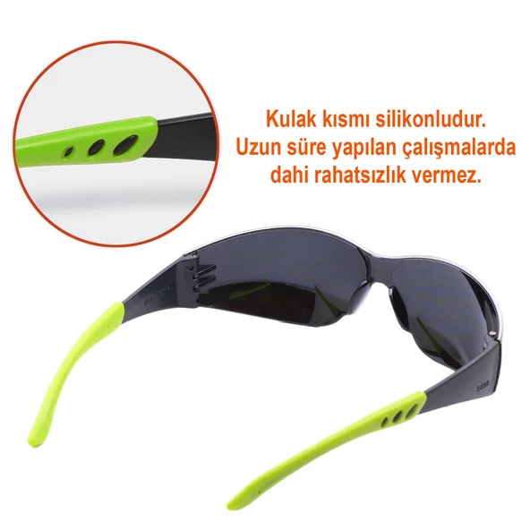 Bisiklet Gözlüğü UV Korumalı Silikonlu Antifog Bisikletçi Gözlük Aynalı Gümüş - 3