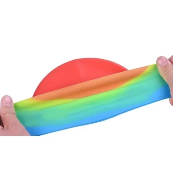 Siyah Silikon Renkli Bone Düzrenk Slikon Bone  Pembe Sarı Standart - 2