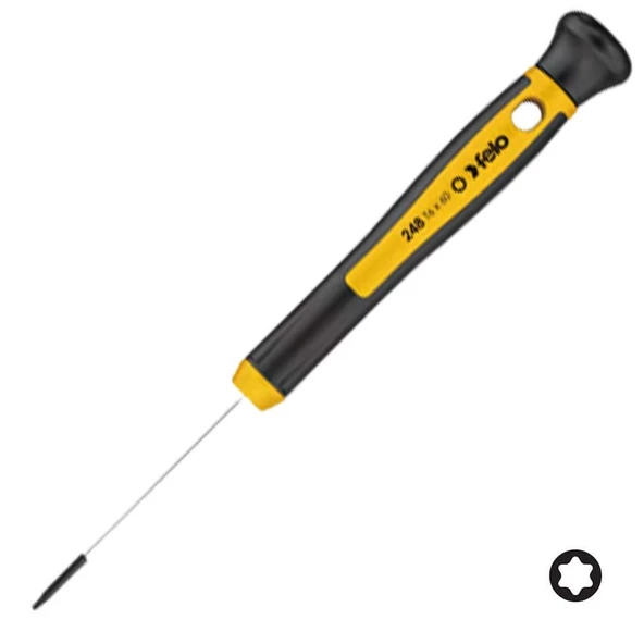 FELO Elektronikçi Klemens Tornavida Torx Uçlu T7x60mm (248 Serisi)