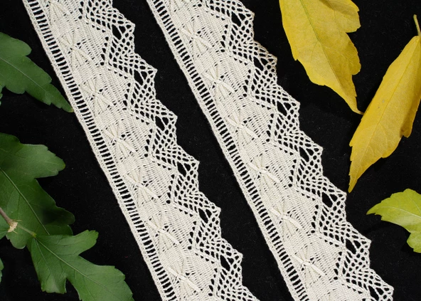 ALKA DANTEL MERSERİZE KOPANAKİ 10 METRE 4053 MERSERİZE CREAM - 2