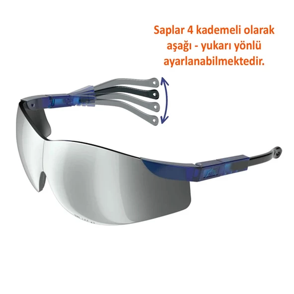 Bisiklet Gözlüğü UV Korumalı Ayarlanabilir Bisikletçi Antifog Gözlük Aynalı Gümüş - 4