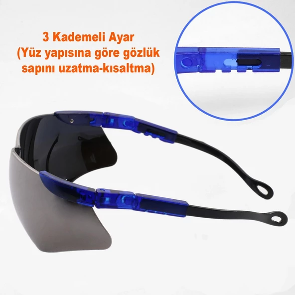 Bisiklet Gözlüğü UV Korumalı Ayarlanabilir Bisikletçi Antifog Gözlük Aynalı Gümüş - 3