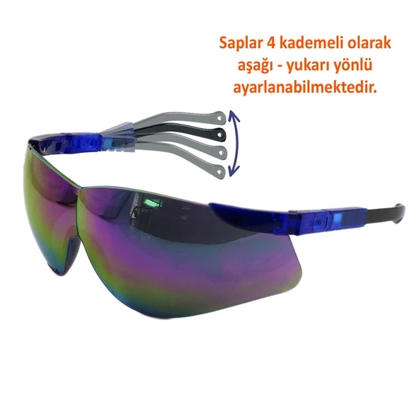 Bisiklet Gözlüğü UV Korumalı Ayarlanabilir Bisikletçi Gözlük Aynalı Gökkuşağı - 4