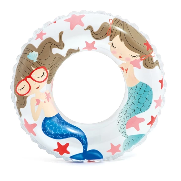 Renkli Plaj Hayvanları Figürlü Çocuk Simidi 61 Cm Sarı