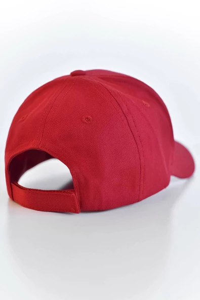 Pembe Basic Unisex Spor Düz Şapka Kep Kırmızı Tek Ebat - 5