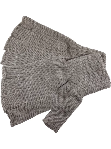 Antrasit Unisex Triko Kesik Eldiven Gri Tek Ebat