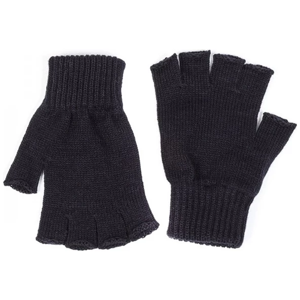 Antrasit Unisex Triko Kesik Eldiven Siyah Tek Ebat - 2