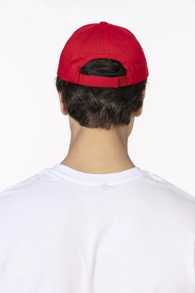 Erkek Düz Renk Şapka Kırmızı Tek Ebat - 4