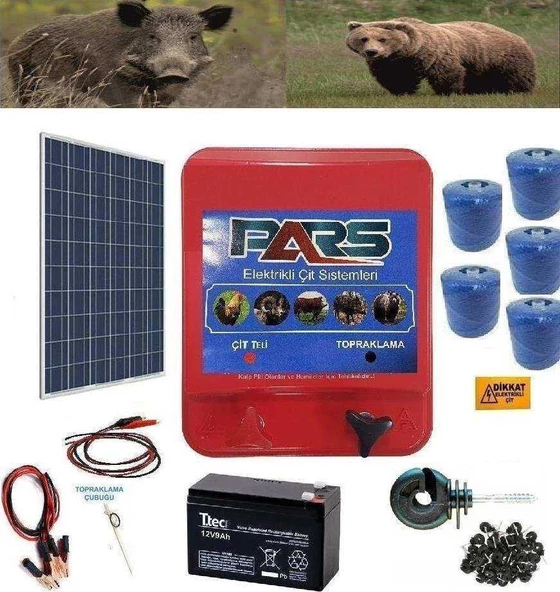 Pars Elektrikli Çit Ayı-Domuz Kovucu Maxi Set 2500