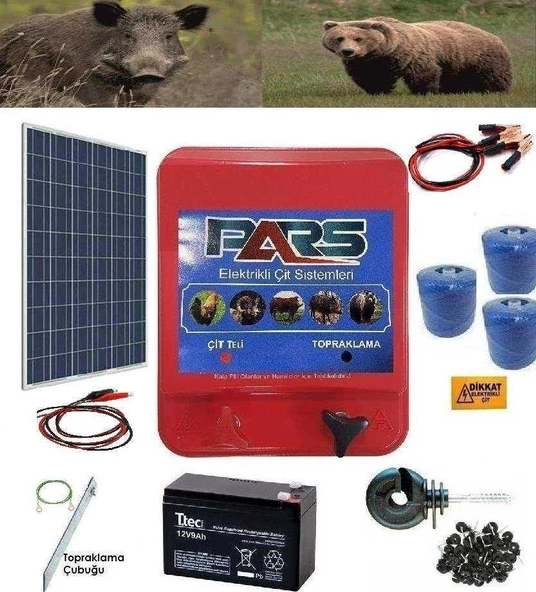 Pars Elektrikli Çit Ayı-Domuz Kovucu Mini Set 1500