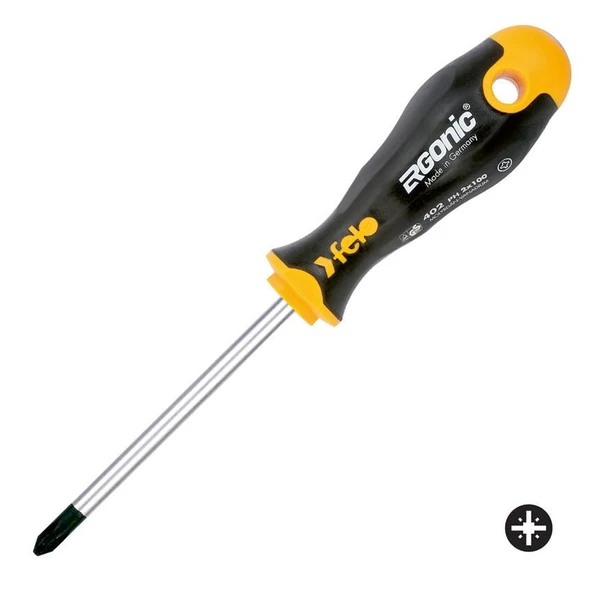 FELO ERGONIC Yıldız Uçlu Tornavida PH 2x150mm (402 Serisi)