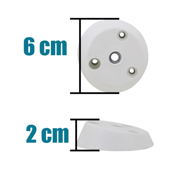 Mobilya Masa Sehpa Ayağı Bağlantı Aparatı Açılı Dereceli Ayak Tabanı Beyaz (10 ADET) - 8
