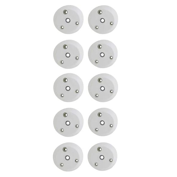 Mobilya Masa Sehpa Ayağı Bağlantı Aparatı Açılı Dereceli Ayak Tabanı Beyaz (10 ADET) - 2