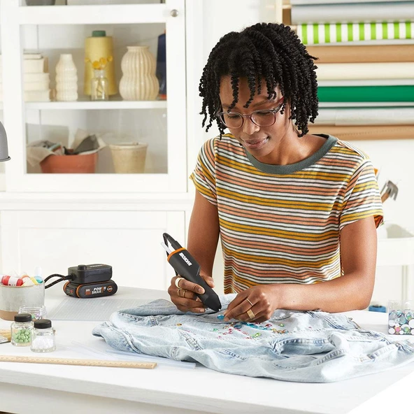 Worx Wx746.9 Makerx 20Volt Profesyonel Sıcak Mum Silikon Tabancası + 10 Silikon (Akü Dahil Değildir) - 8