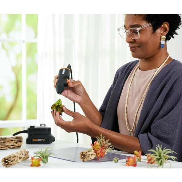 Worx Wx746.9 Makerx 20Volt Profesyonel Sıcak Mum Silikon Tabancası + 10 Silikon (Akü Dahil Değildir) - 6