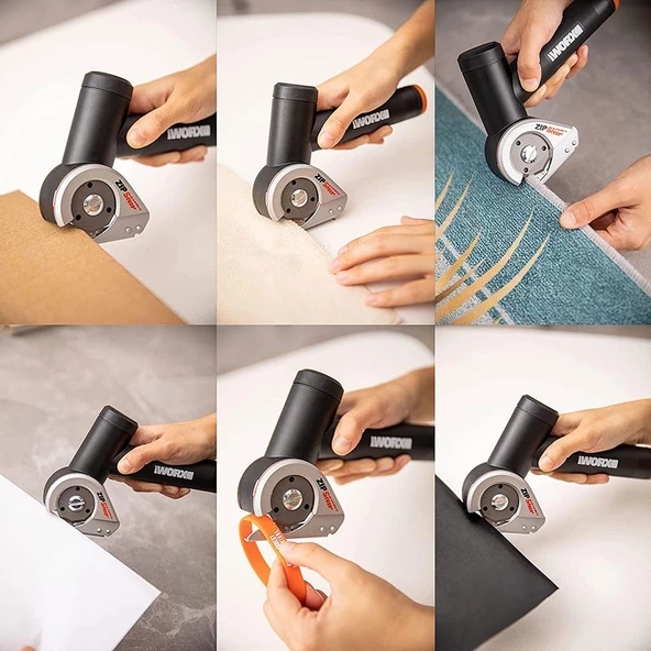 Worx Wx745.9 Makerx 20Volt Profesyonel 38Mm Kumaş, Deri, Karton Kesici (Akü Dahil Değildir) - 8