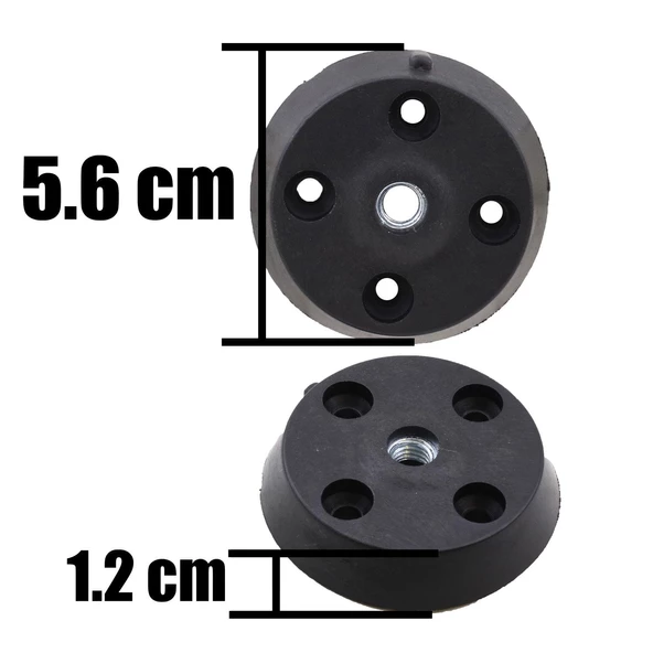 Mobilya Masa Sehpa Ayağı Bağlantı Aparatı Düz Ayak Tabanı Siyah (10 Adet) - 4