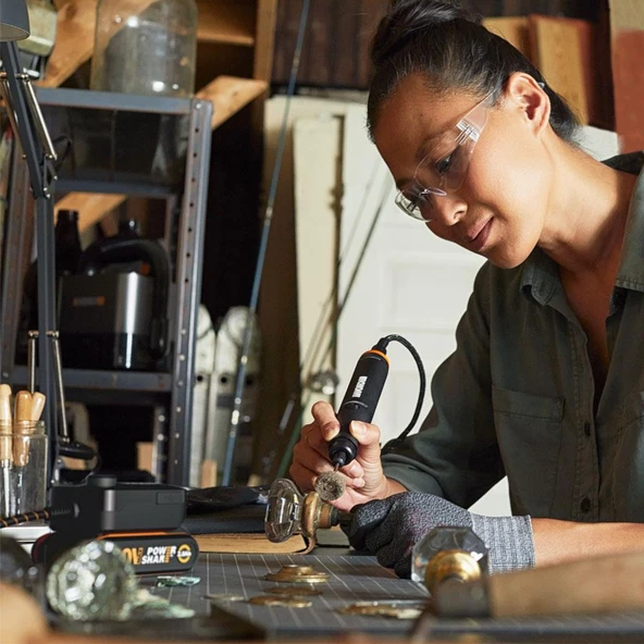 Worx Wx739.9 Makerx 20Volt Kömürsüz Profesyonel Gravür Makinesi + 19 Aksesuar (Akü Dahil Değildir) - 5