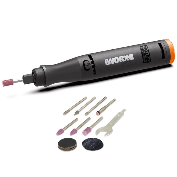 Worx Wx739.9 Makerx 20Volt Kömürsüz Profesyonel Gravür Makinesi + 19 Aksesuar (Akü Dahil Değildir)